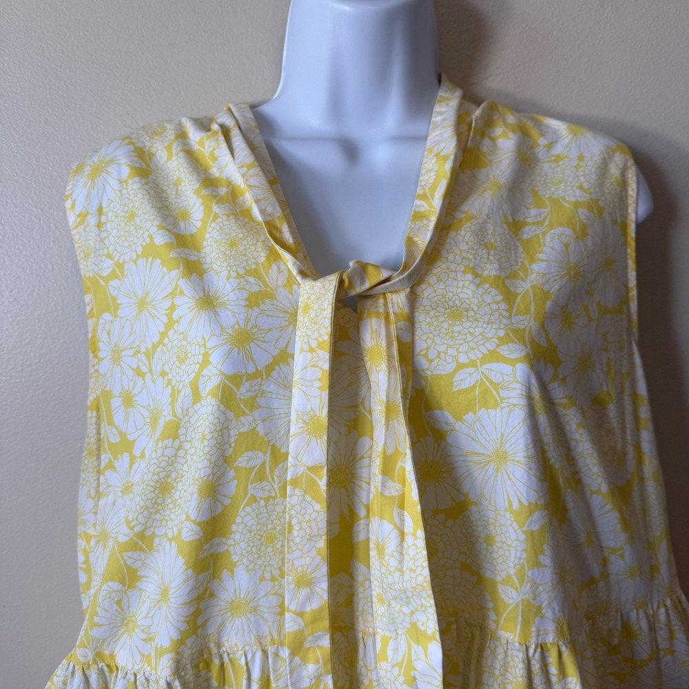 Lisa Marie Fernandez XL Target Yellow Floral Tiered Trapeze Babydoll‎ Swing - Picture 3 of 9